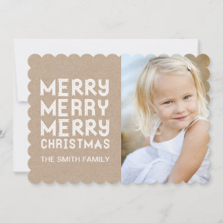 MODERN MERRY CHRISTMAS HOLIDAY PHOTO CARD