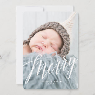 Modern Merry Christmas Photo Card