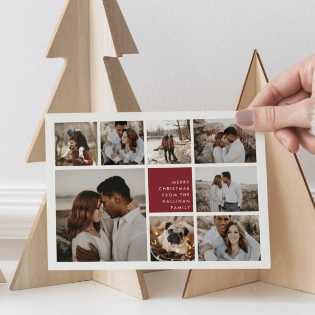 Modern Merry | Christmas Photo Collage Card (Creator Uploaded)