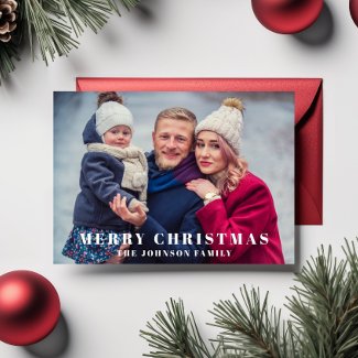 Modern Merry Christmas Photo