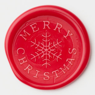 Modern Merry Christmas Pre Made Peel Stick Wax Seal Sticker
