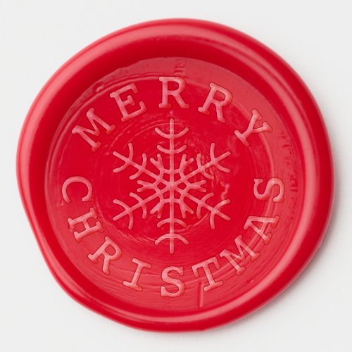 Modern Merry Christmas Pre Made Peel Stick Wax Seal Sticker