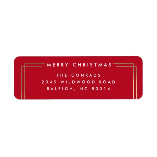 Modern Merry Christmas Return Address Label