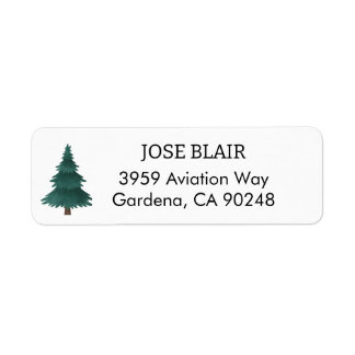 Modern Merry Christmas Return Address Label