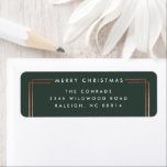 Modern Merry Christmas Return Address Label<br><div class="desc">Use our faux foil "Merry Christmas" return addresss label to coordinate with our elegant frame Merry Christmas photo picture cards. AGo to the "Personalize This Template" section then click the "Click to Customize Further" at the bottom. You can change background color and font here.</div>