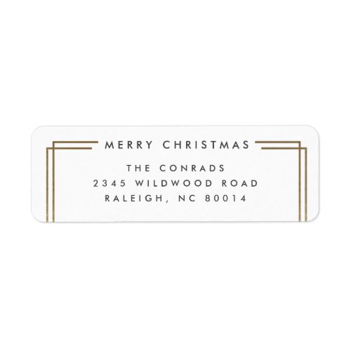 Modern Merry Christmas Return Address Label