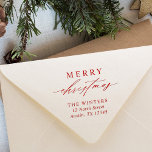Modern Merry Christmas Return Address Rubber Stamp<br><div class="desc">Create your own return address rubber stamp. For more advanced customization of this design,  please click the "customize further" link.</div>