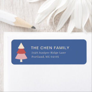 Modern Merry Christmas Tree Label