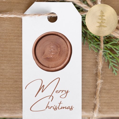 Modern Merry Christmas Tree Wax Seal Stamp