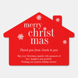 Modern Merry Christmas two sided script Sign