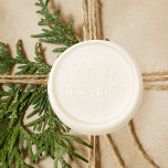 Modern Merry Christmas Wax Seal Stamp<br><div class="desc">Add a touch of timeless elegance to your holiday gifts with this Minimalist Merry Christmas Wax Seal Stamp. Featuring a soft cream wax style with embossed script lettering, this design brings warmth and sophistication to cards, invitations, letters to Santa, Christmas wedding favors, and seasonal gift wrapping. Perfect for: ✨ Holiday...</div>