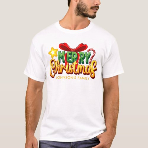  Modern Merry Christmas Womens  T_Shirt