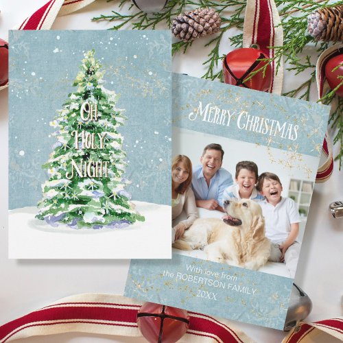Modern Merry Elegant Christmas Simple Tree Family 