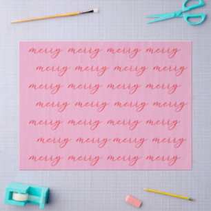 Modern Merry Elegant Script Christmas Holiday Tissue Paper