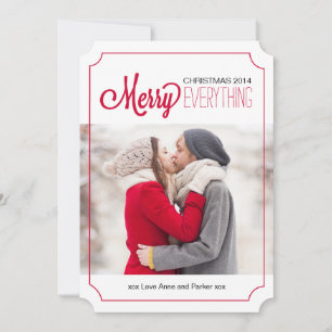 Modern Merry Everything Christmas Photo Cards