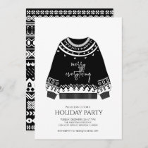 Modern Merry Everything Christmas Sweater Holiday Invitation