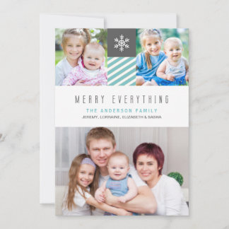 Modern Merry Everything Holiday Photo Cards