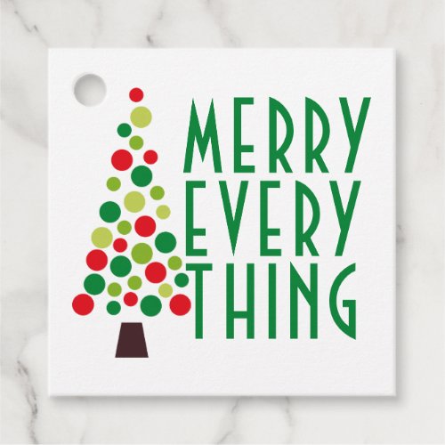 Modern Merry Everything  Holiday Tree  Favor Tags