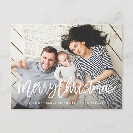 Modern Merry Holiday Photo Card