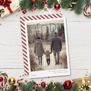 Modern Merry Holiday Photo Card