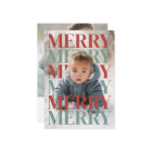 Modern Merry Holiday Photo Card