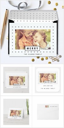 Modern Merry Holiday Photo Card Collection
