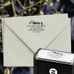 Modern Merry Mistletoe Christmas Return Address Self-inking Stamp<br><div class="desc">Add your address to this modern merry brush script typography style self inking stamp and get stamp happy!</div>