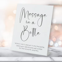 Modern Message In A Bottle Wedding Guest Book