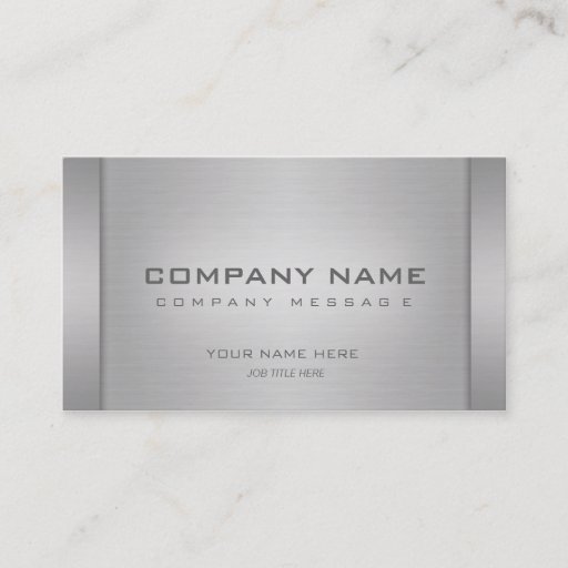 Customizable Modern Metal Business Cards