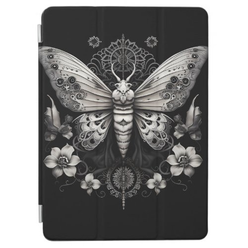 Modern metal butterfly with flowers iPad air cover