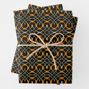 Modern metal Celtic knots pattern Wrapping Paper Sheets