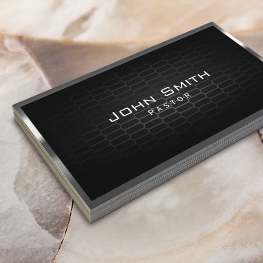 Customizable Honeycomb Metal Cells Pastor Business Card