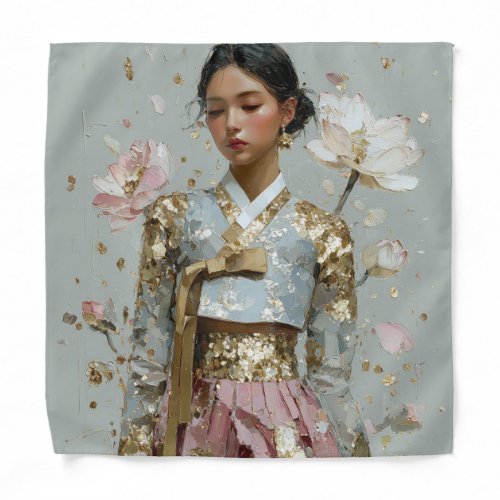 Modern Metal Hanbok Art Bandana