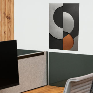 Modern metal optics wall art geometrical | abstrac wall decal
