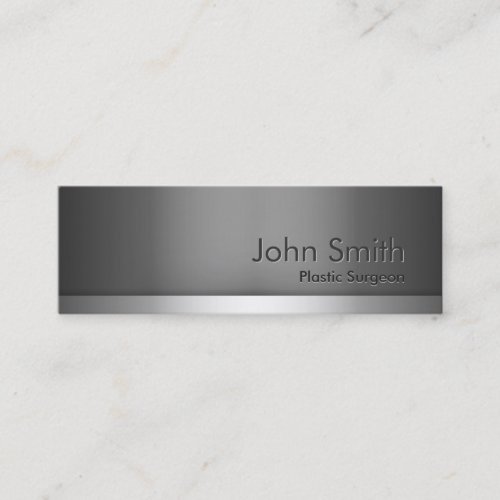 Skinny Metal Plastic Surgeon Business Card