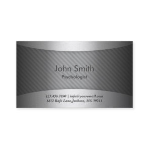 Modern Metal Psychologist Business Card