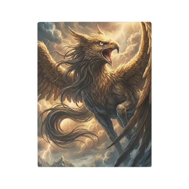 Modern Metal Wall Art – Storm Flight – Minimalist  (Front)