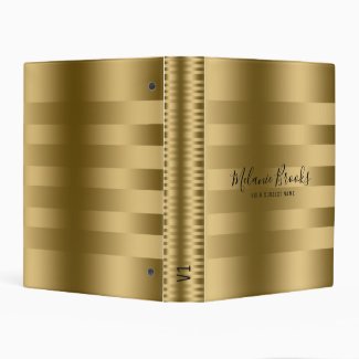 Modern Metallic All Gold Stripes Pattern