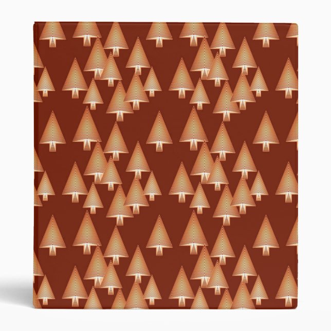 Modern metallic Christmas trees - copper Binder (Front)