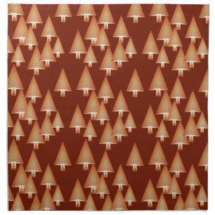 Modern metallic Christmas trees - copper Napkin