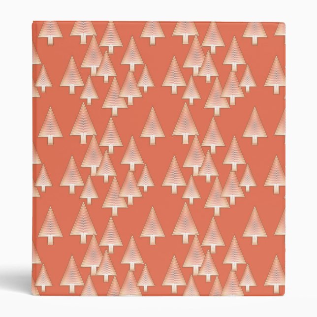 Modern metallic Christmas trees - copper & rust Binder (Front)