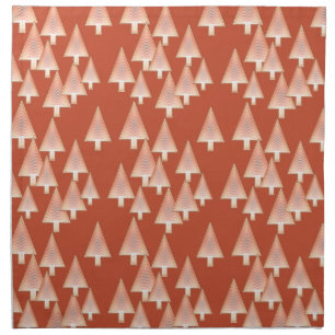 Modern metallic Christmas trees - copper & rust Cloth Napkin