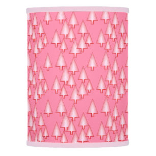 Modern metallic Christmas trees - coral pink Lamp Shade
