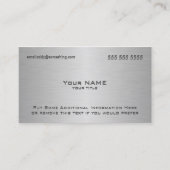 Modern Metallic Custom QR Code Business Card (Front)