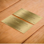 Modern Metallic Faux Gold Stainless Steel Look Business Card