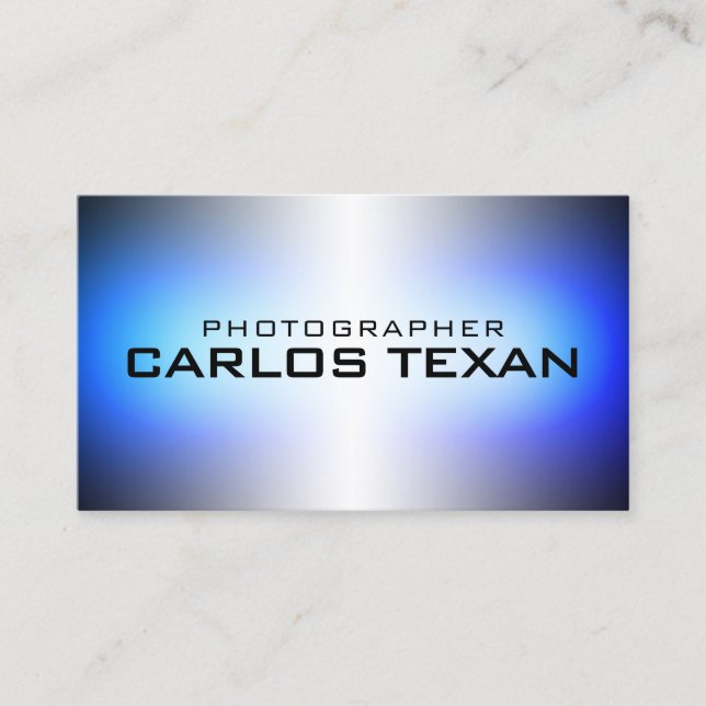 Modern metallic faux texture  mini business card (Front)