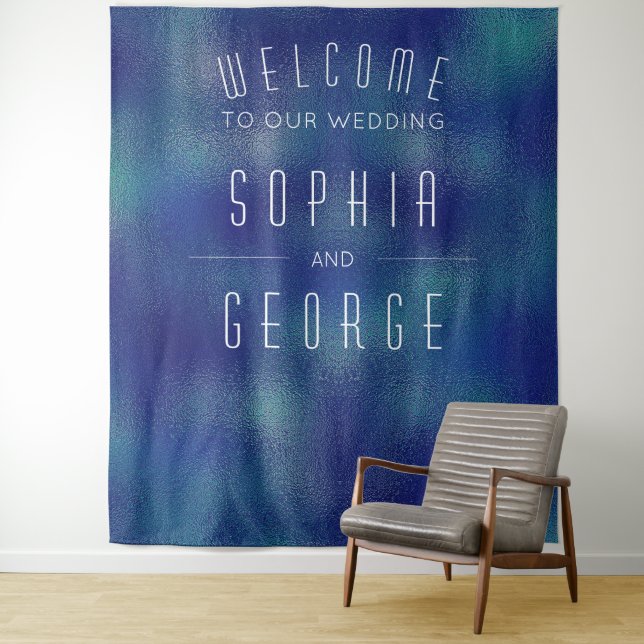 Modern Metallic Foil Wedding Decor Backdrop (In Situ)