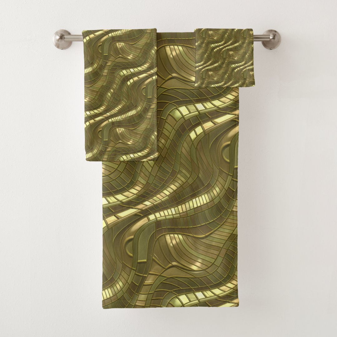 Modern Metallic Gold Bath Towel Set Zazzle   Modern Metallic Gold Bath Towel Set R9445682ef75d44918492b83fdc1cb07b Ezaga 1080 