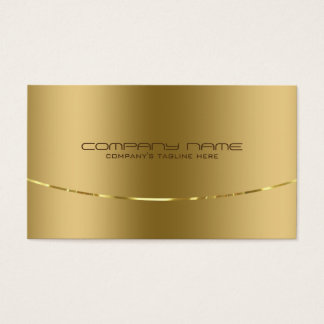 Modern Metallic Gold Design Stainless Steel Look Business Card