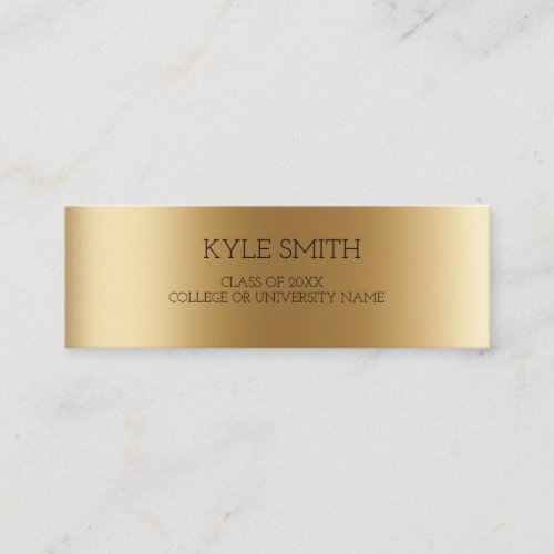 Modern Metallic Gold Profile Card